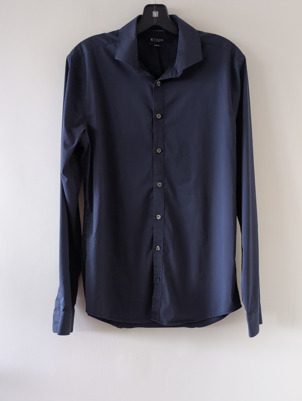 Tiger Of Sweden Thornie Men's Classic Shirt in Navy Size 40